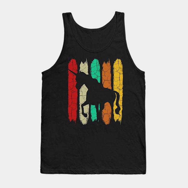 Unicorn - Retro Style Horse Vintage Silhouette Tank Top by Lumio Gifts